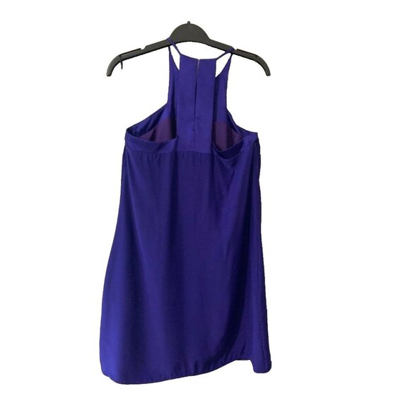 Anthropologie Alice & Trixie Shift Dress Small S Royal Purple SILK Racerback - Picture 6 of 8
